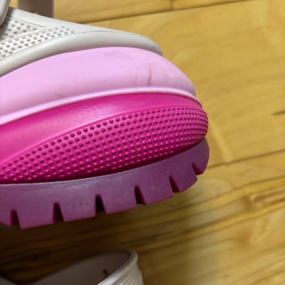 Crocs Mega Crush Clog Womens Size 9 Pink Purple Platform Ankle Sling Flexible - Picture 6 of 9